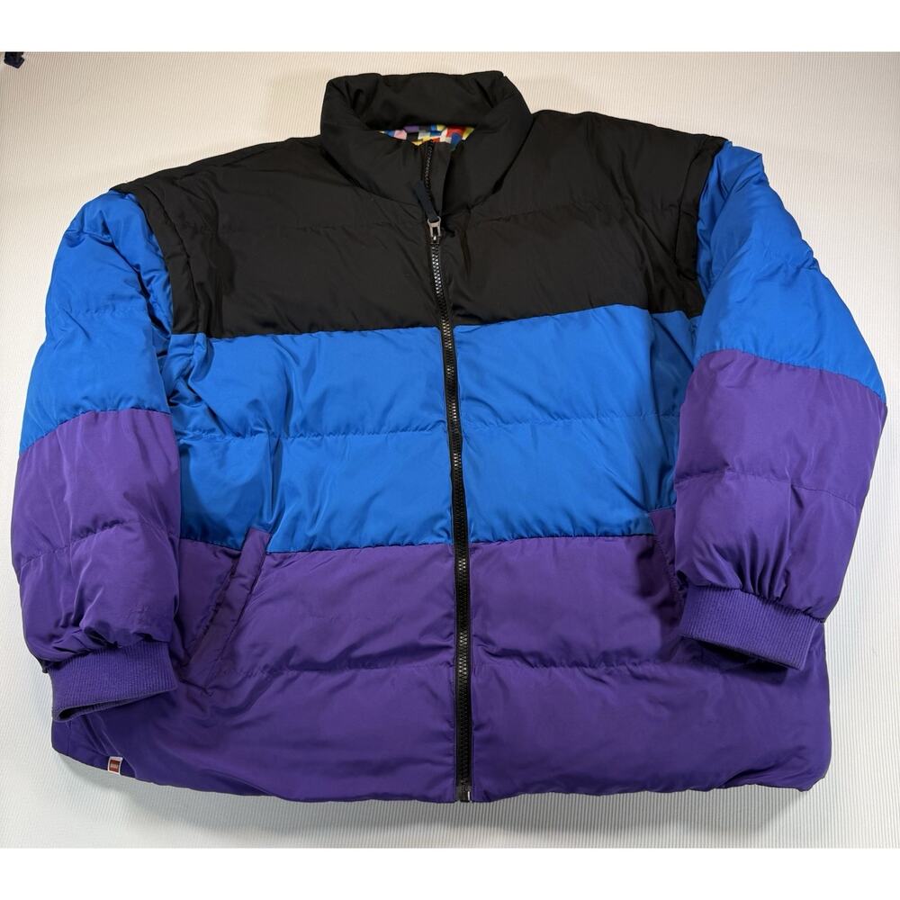 LEGO x Target Colorblock Puffer Jacket XXL Pixel Lining Winter Coat